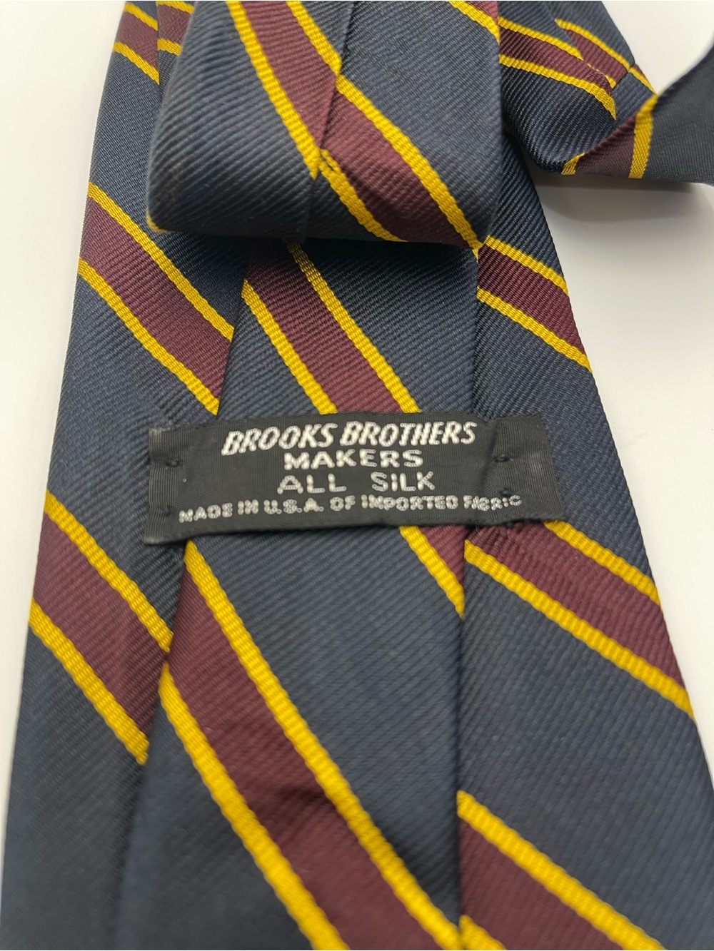 Three-Piece 100% Silk Striped Tie Set — Made in USA - Picture 3 of 4